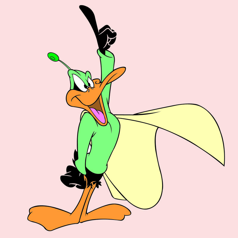 Daffy Duck in superhero costume