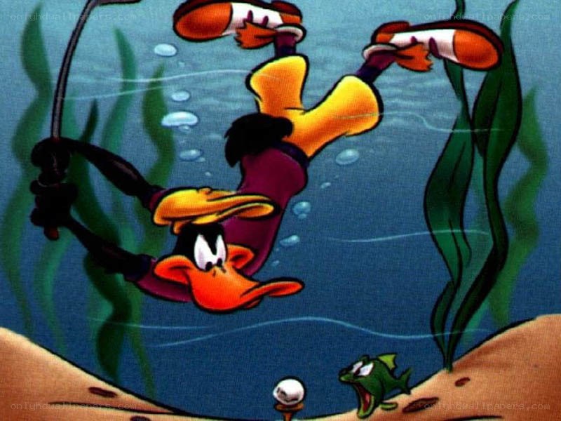 Daffy Duck underwater