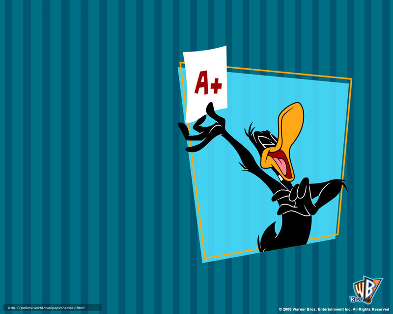 Daffy Duck with A+ grade