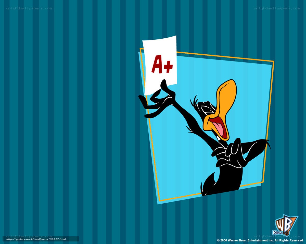 Daffy Duck with A+ grade