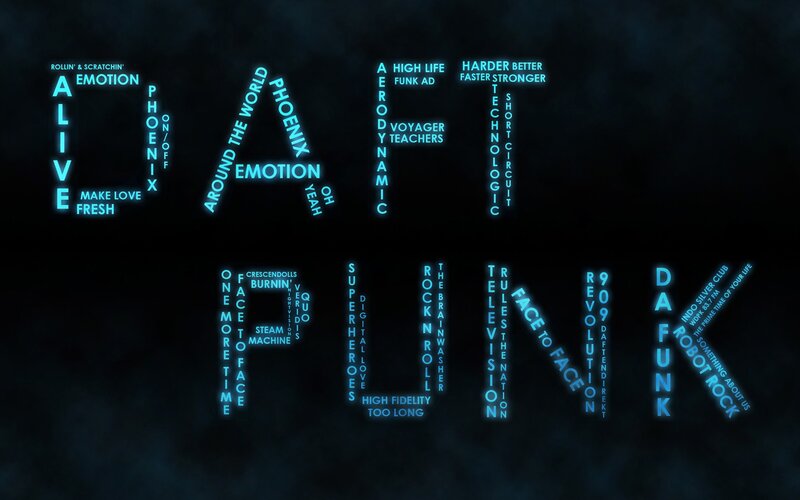 Daft Punk Album Art — Black
