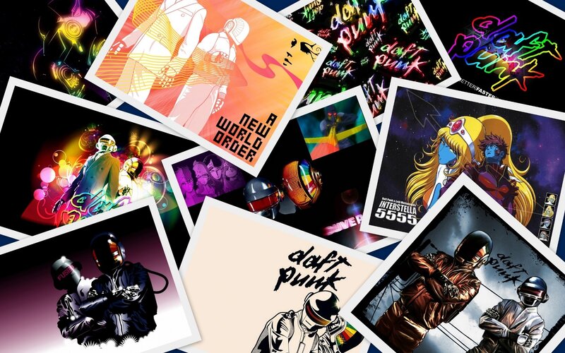 Daft Punk album art collage