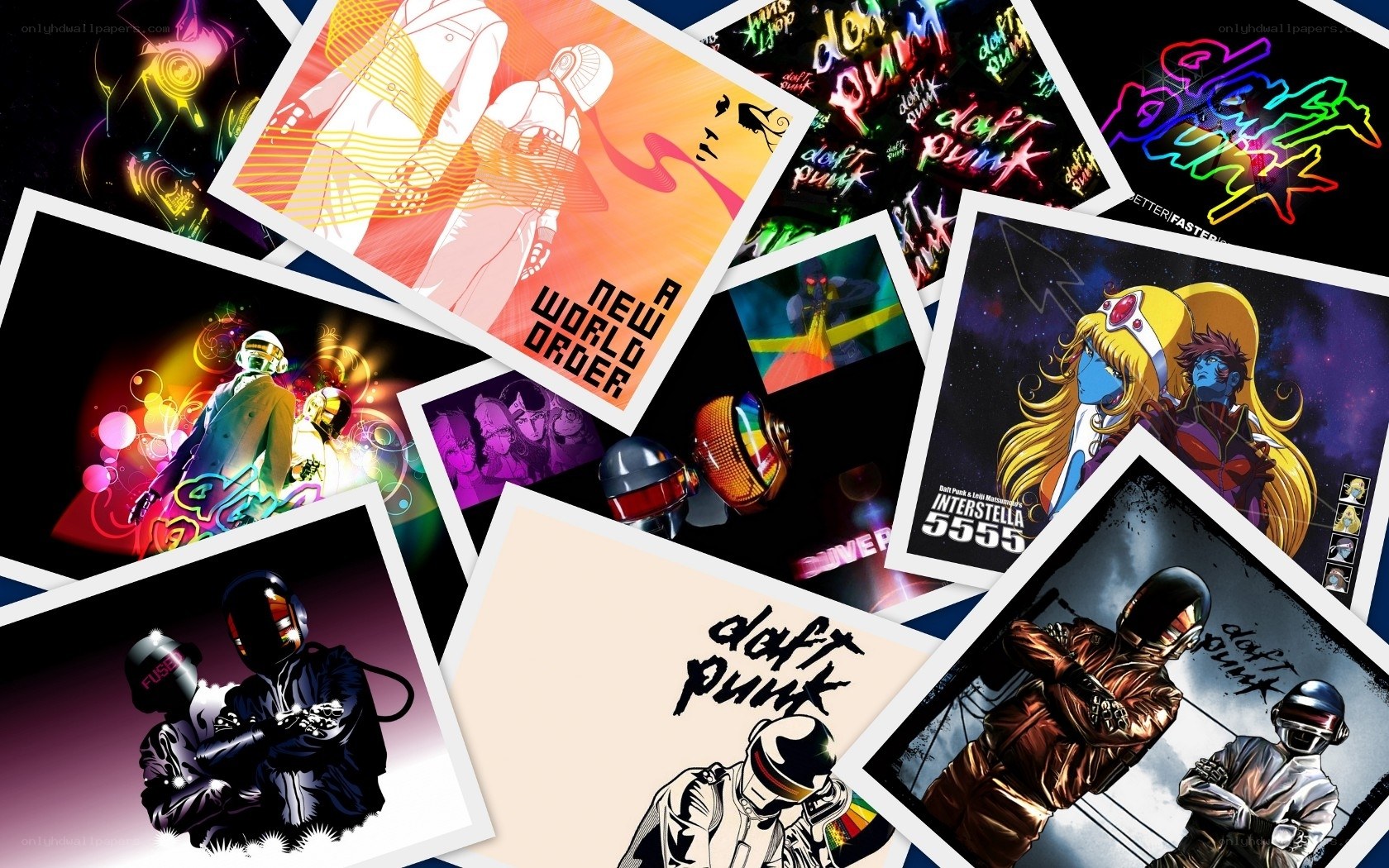 Daft Punk album art collage