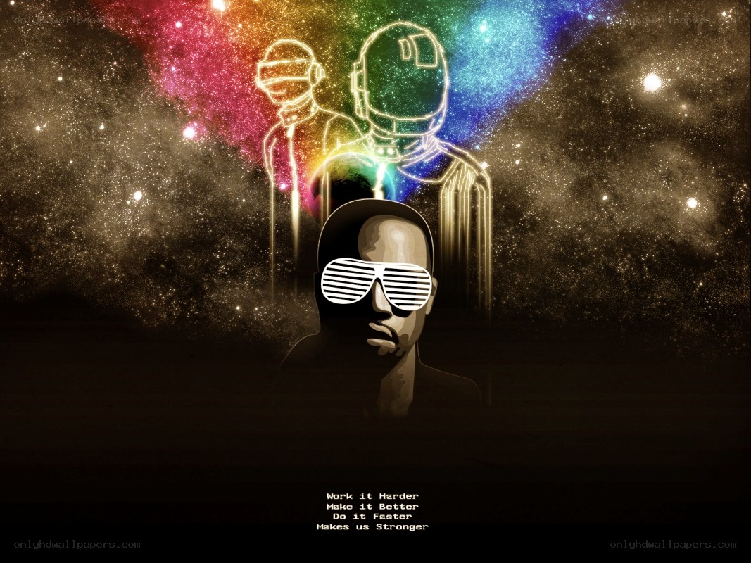 Daft Punk and Kanye West artwork
