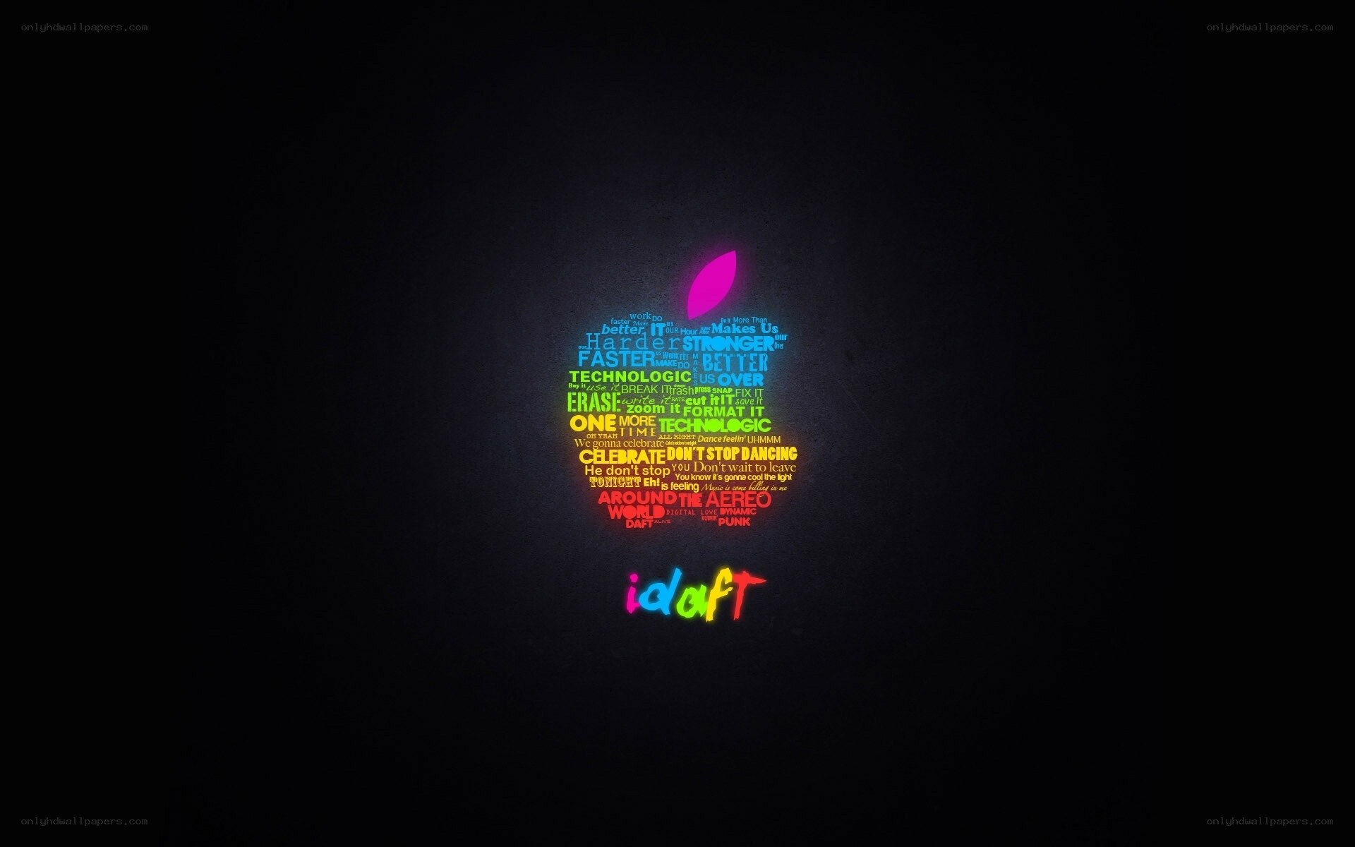 Daft Punk Apple logo art