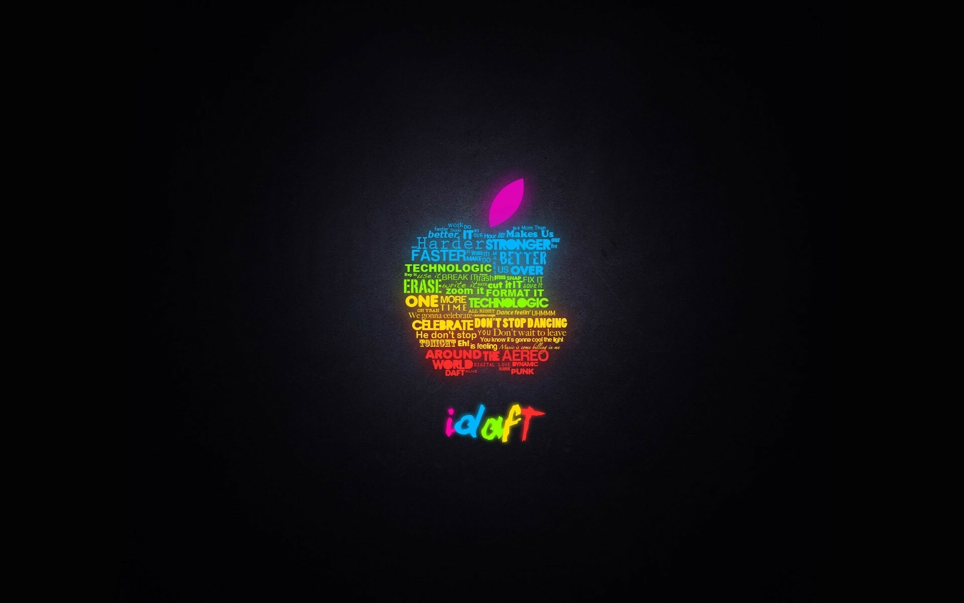 Daft Punk Apple logo art