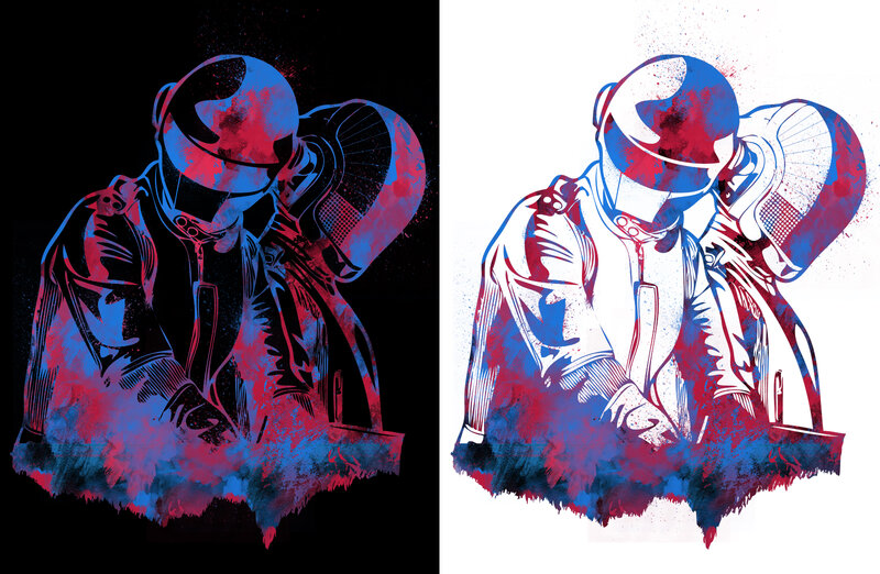 Daft Punk art illustration