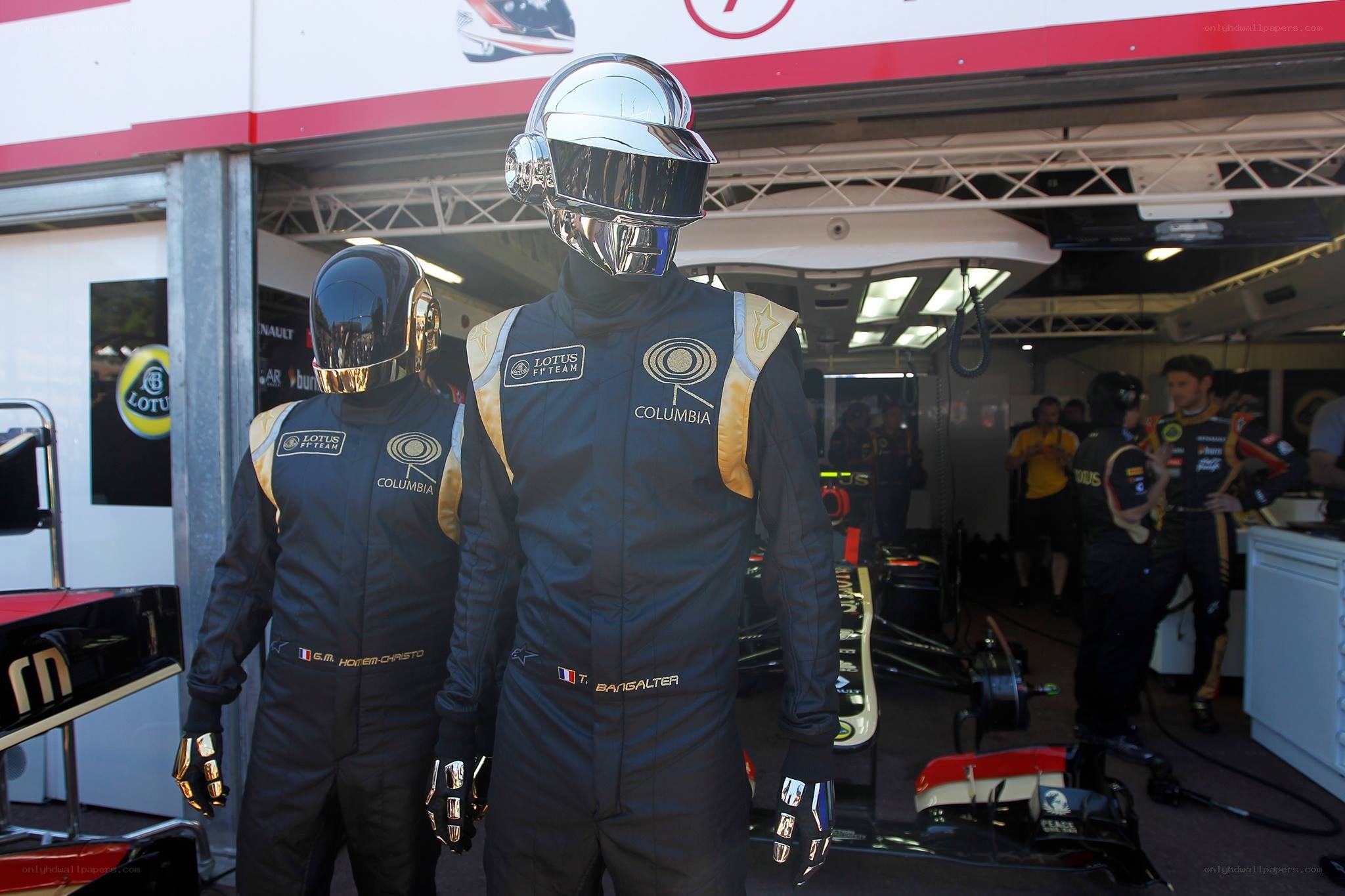 DAFT PUNK at a race track