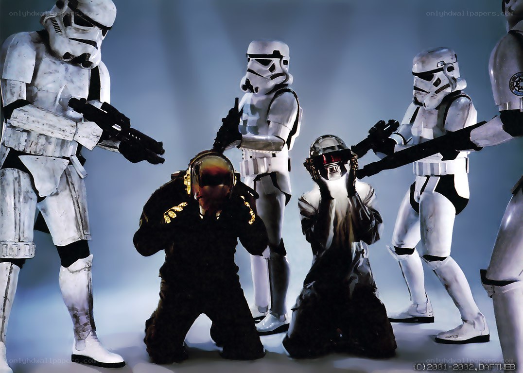 Daft Punk captured by stormtroopers