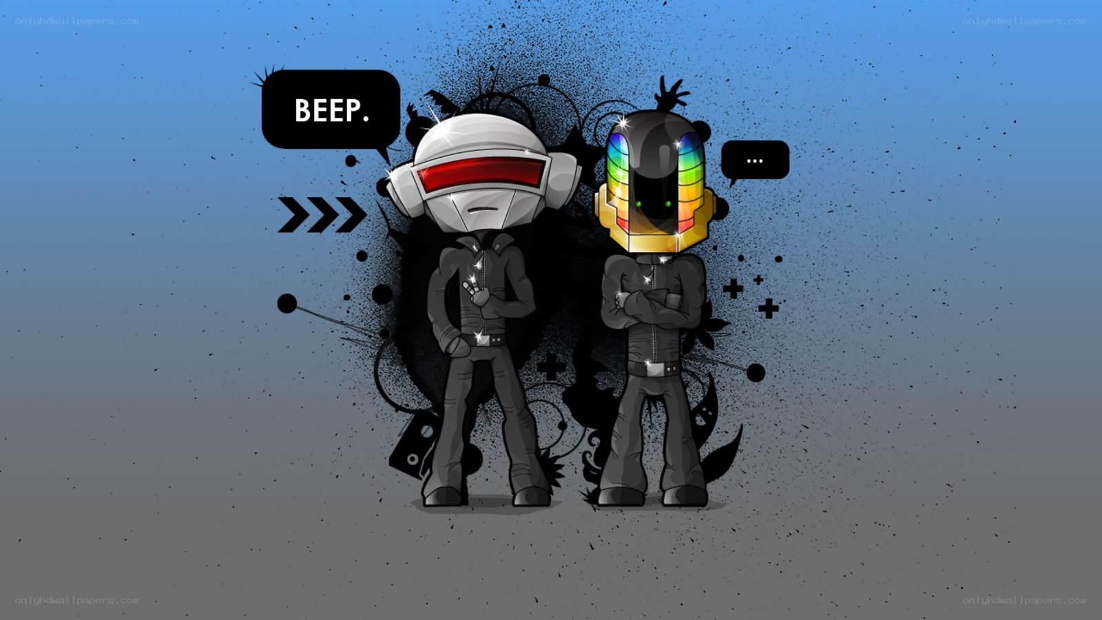 Daft Punk chibi art