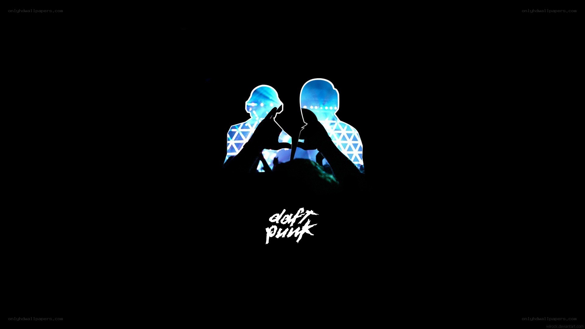 Daft Punk concert silhouette