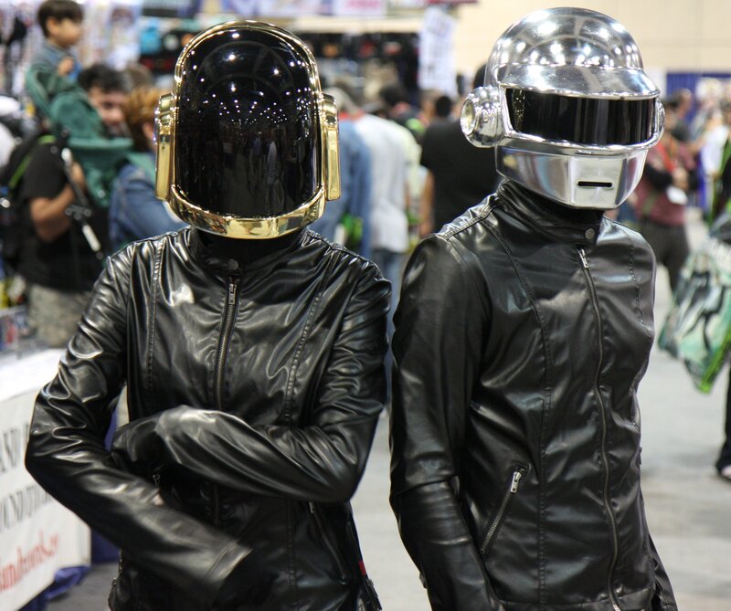 Daft Punk cosplayers at convention