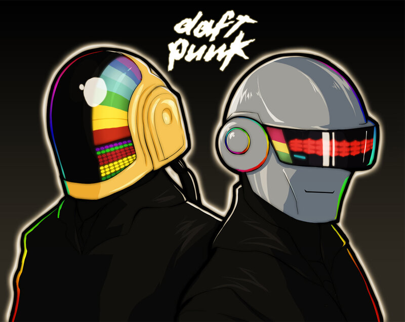 Daft Punk duo illustration