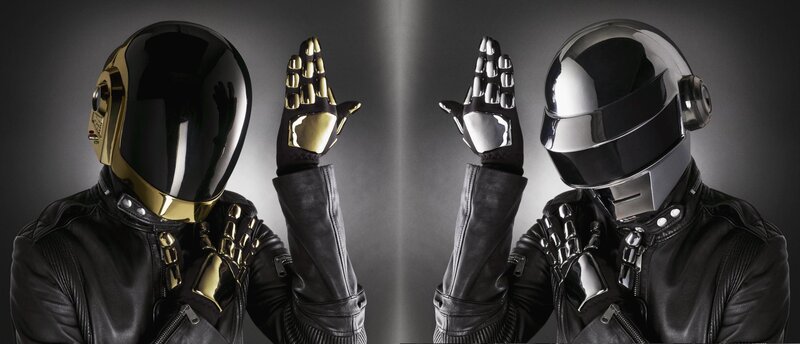 Daft Punk duo in helmets
