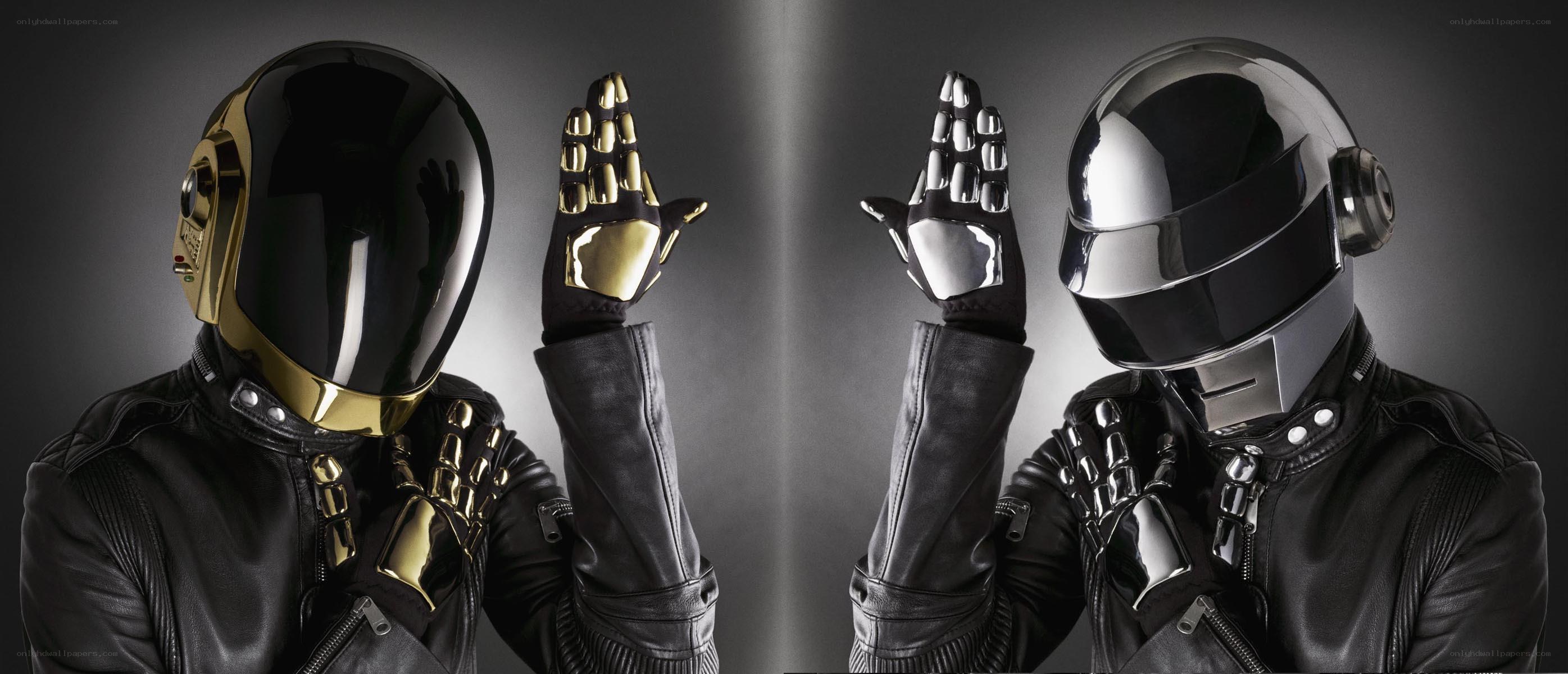 Daft Punk duo in helmets