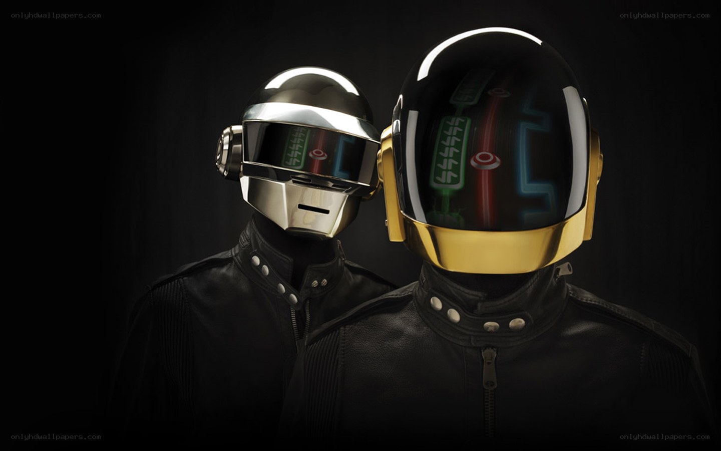 Daft Punk duo in helmets