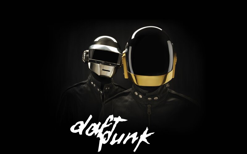 Daft Punk duo in helmets