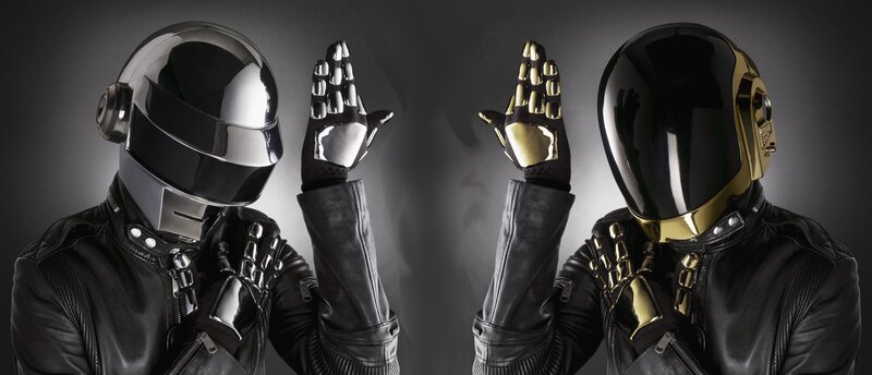Daft Punk duo in helmets