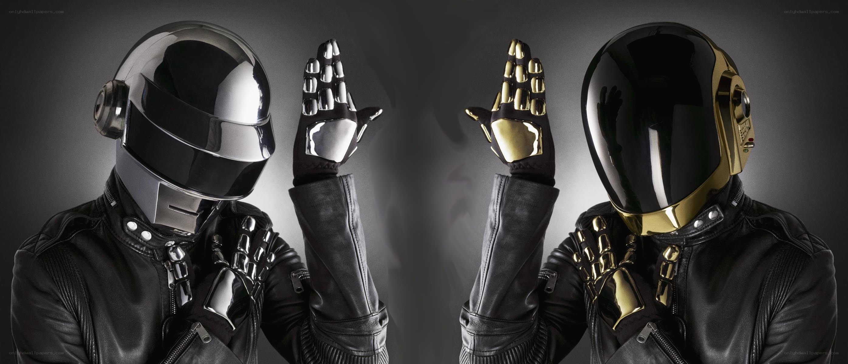 Daft Punk duo in helmets