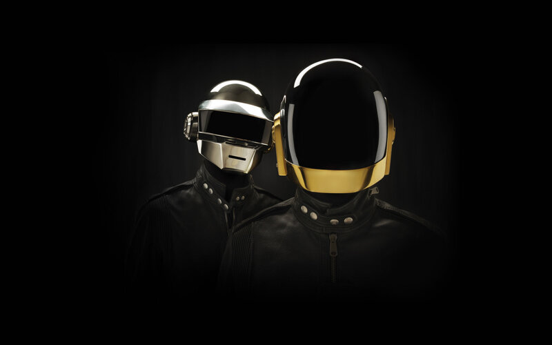 Daft Punk duo in helmets