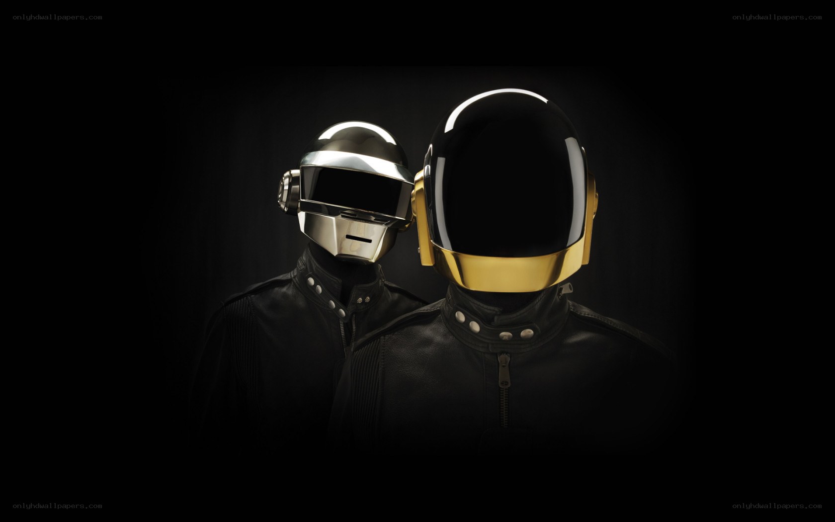 Daft Punk duo in helmets