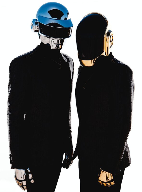 Daft Punk duo in helmets