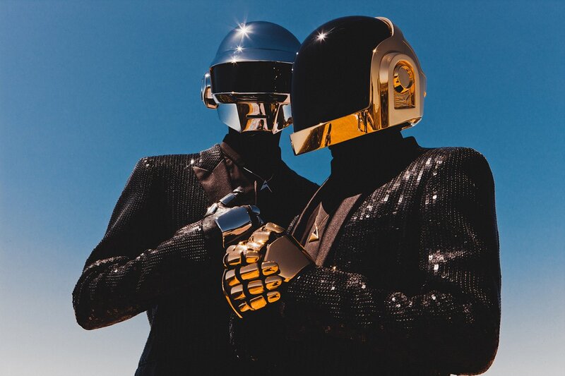 Daft Punk duo in helmets