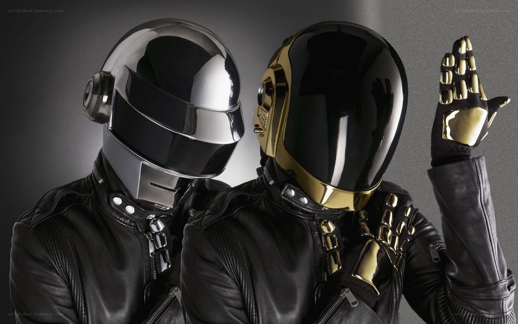 Daft Punk duo in helmets