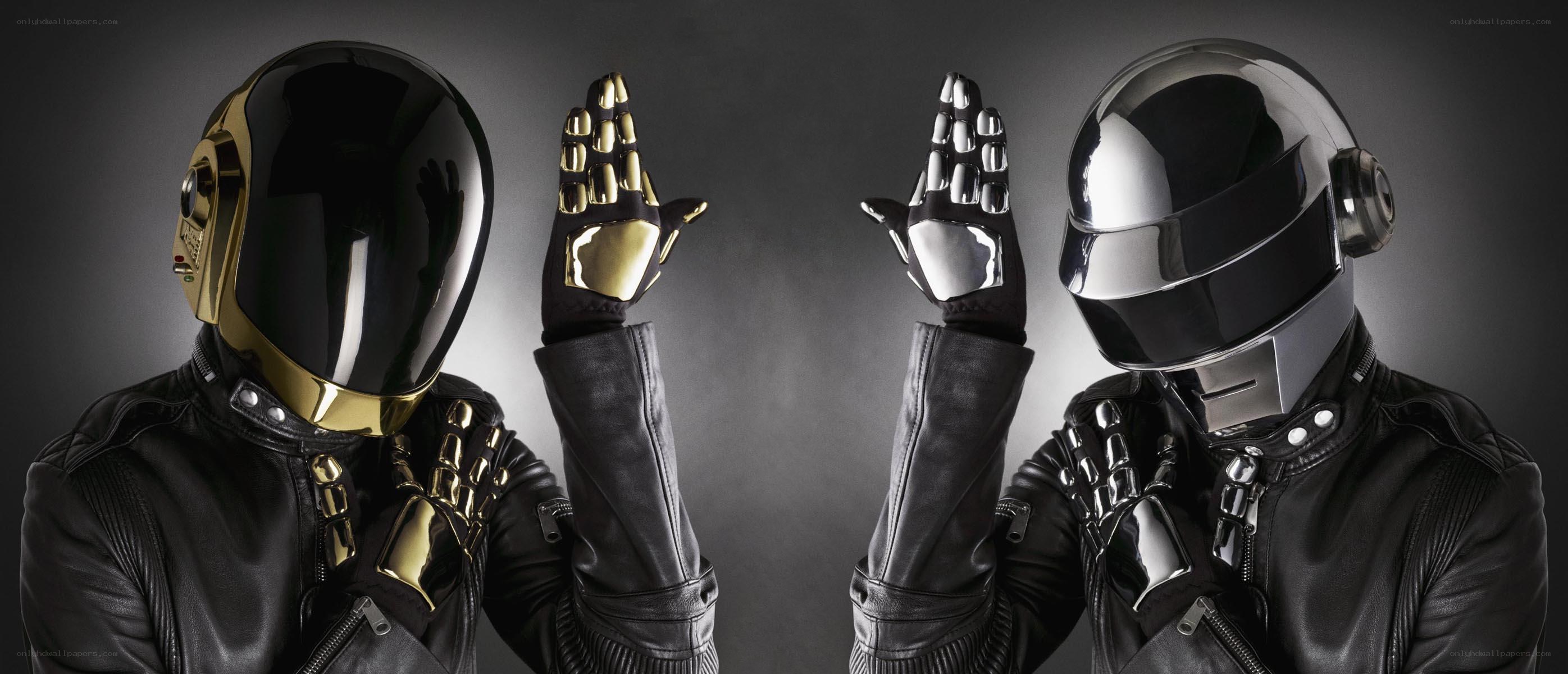 Daft Punk duo in helmets
