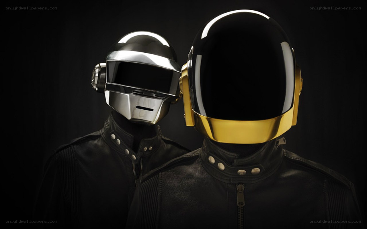 Daft Punk duo in helmets