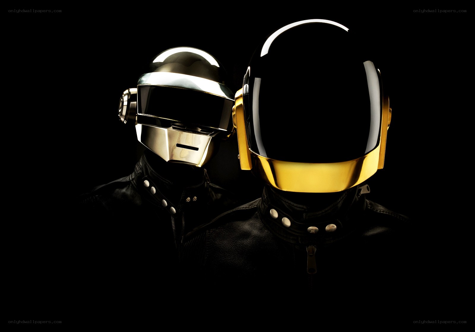 Daft Punk duo in helmets