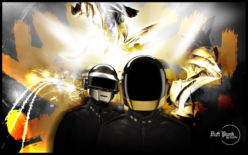 Daft Punk Duo in Helmets — Black