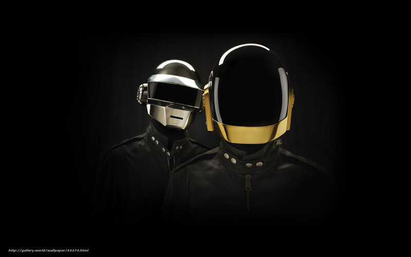 Daft Punk duo in helmets