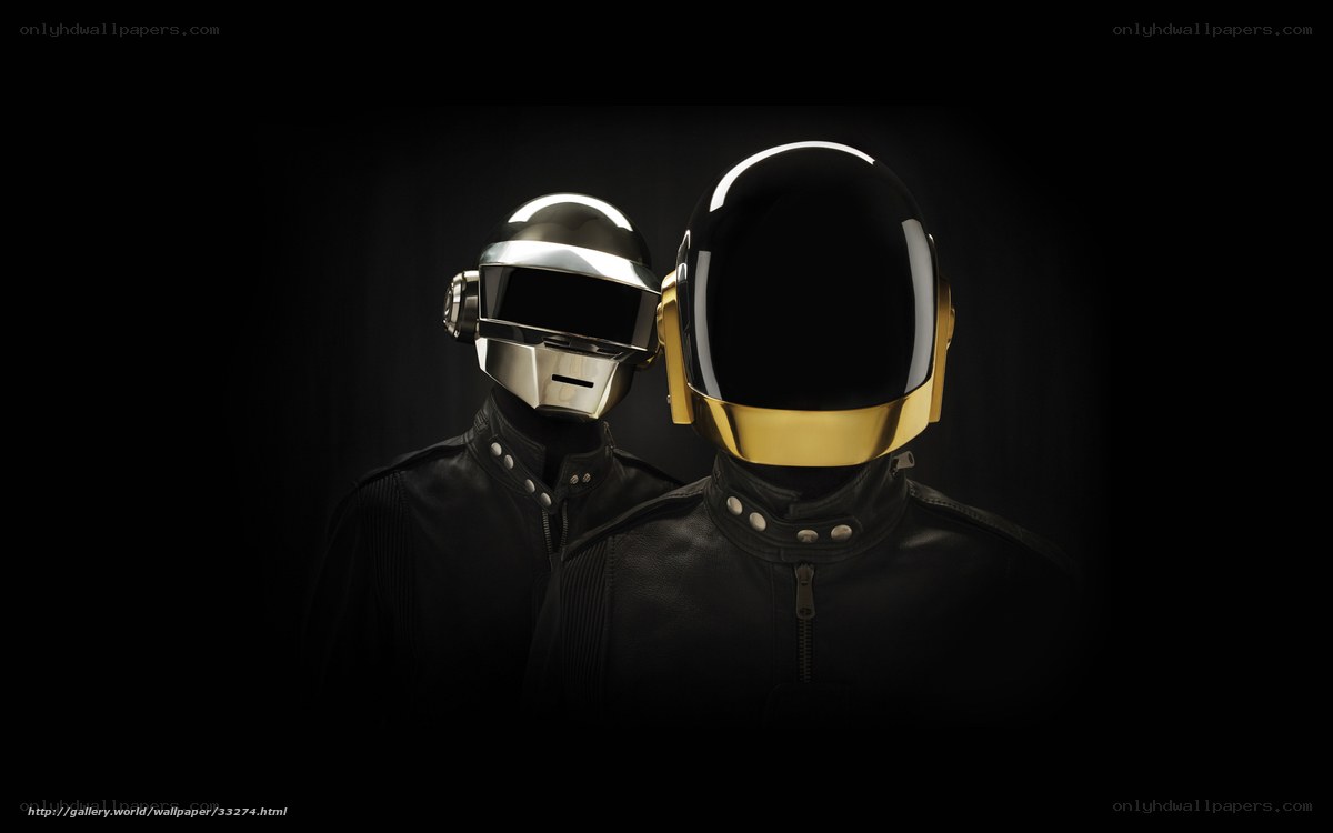 Daft Punk duo in helmets