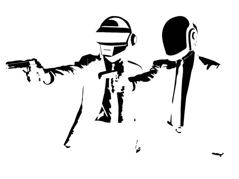 Daft Punk Duo with Guns — Black