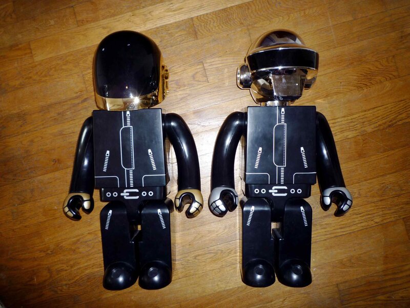 Daft Punk figures on floor