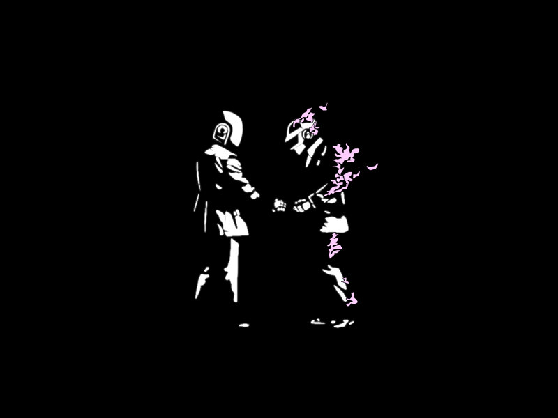 Daft Punk handshake artwork