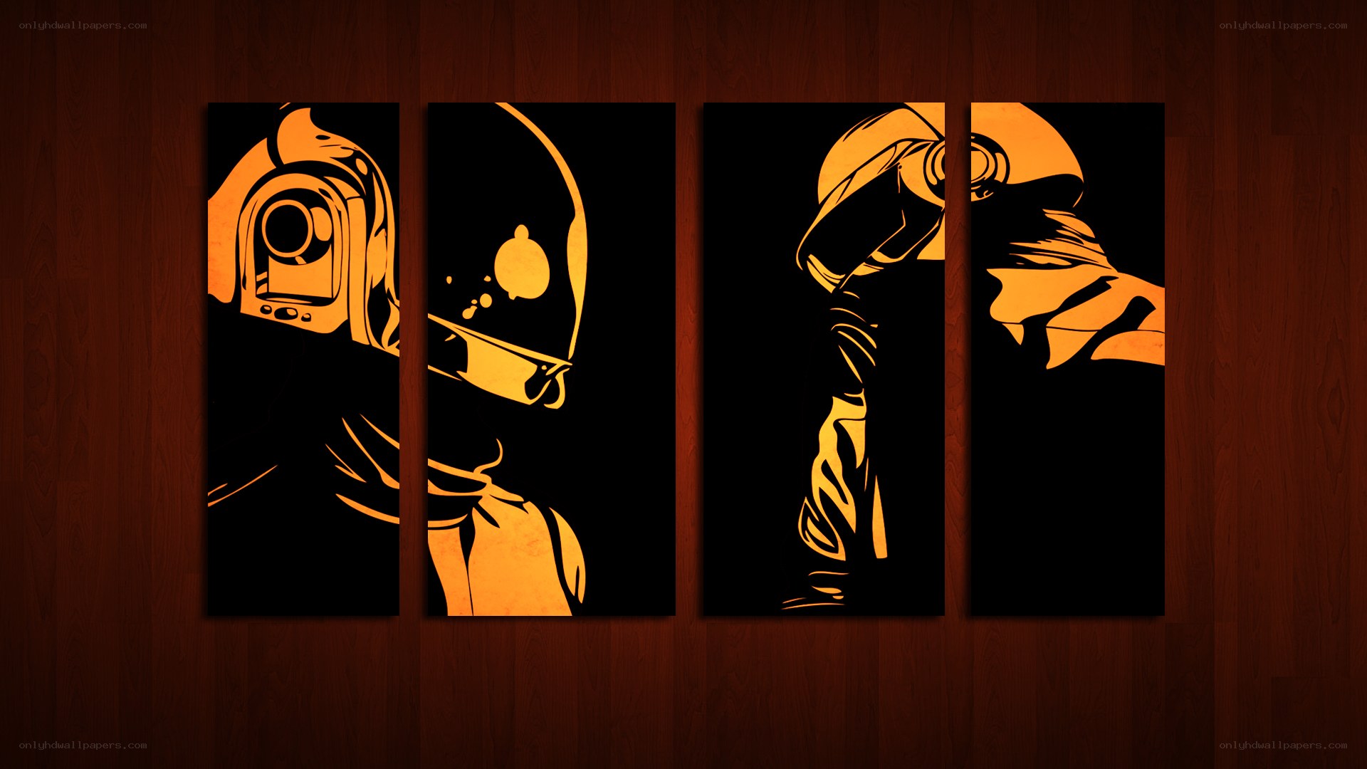 Daft Punk helmet art