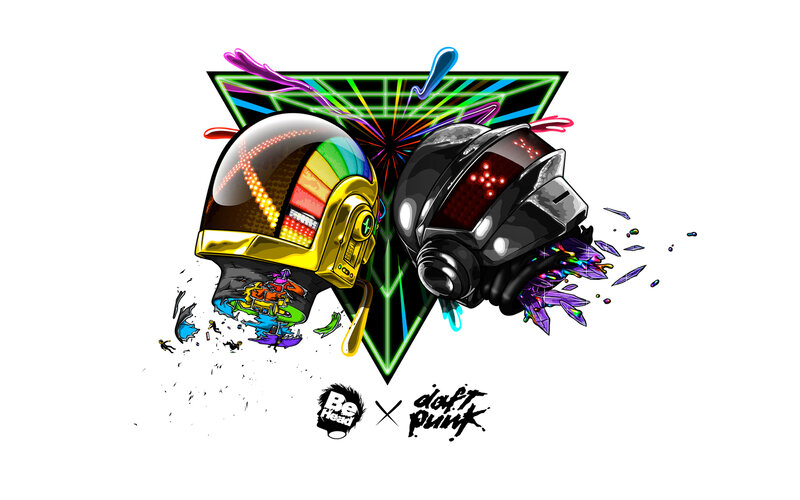 Daft Punk helmet art