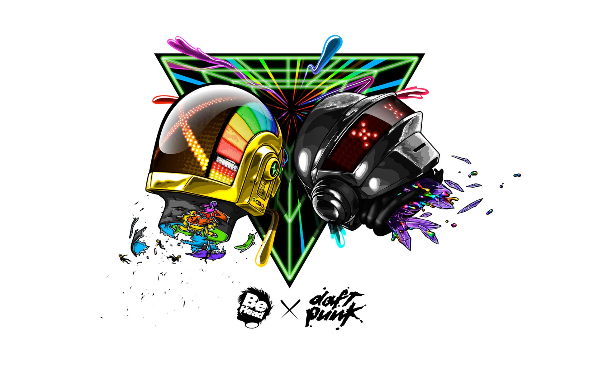 Daft Punk helmet art