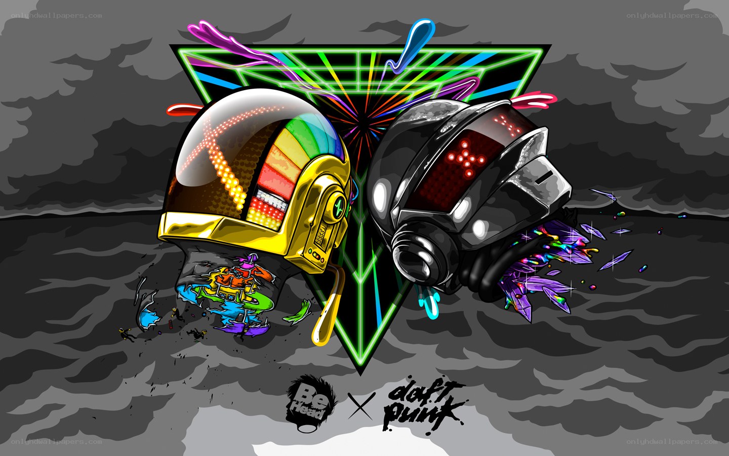 Daft Punk helmet art