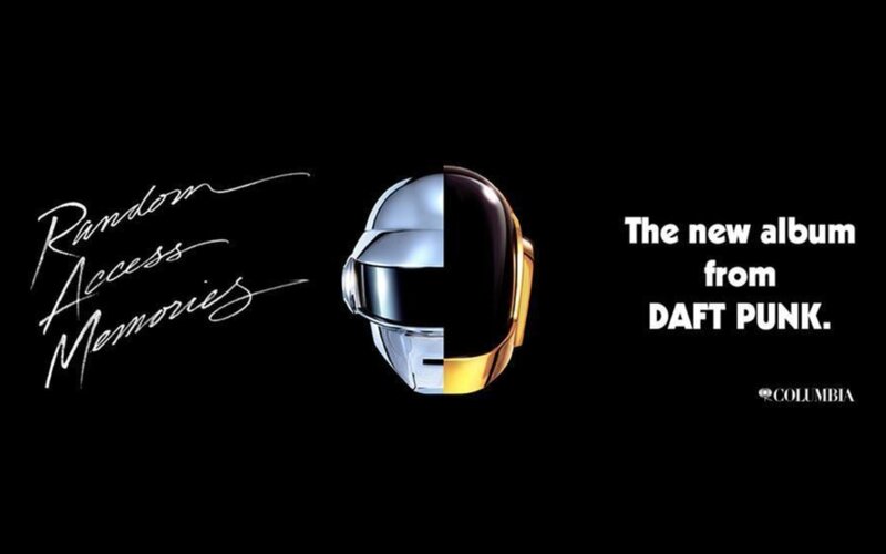 Daft Punk Helmet — Black, Dramatic, Illustration, Album Title