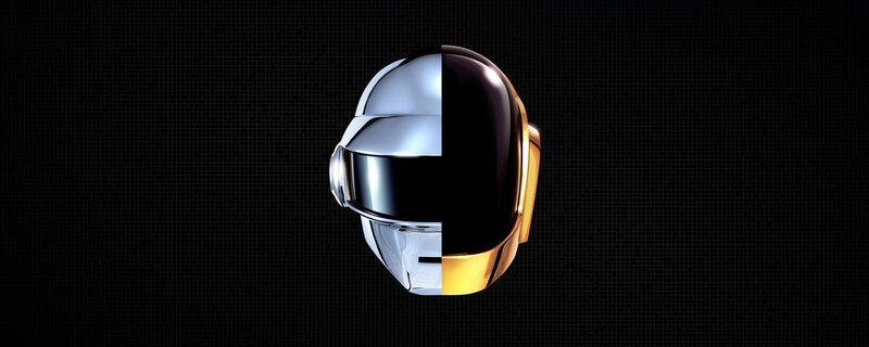 Daft Punk Helmet — Black, Minimalist, 3d Render, Black Background