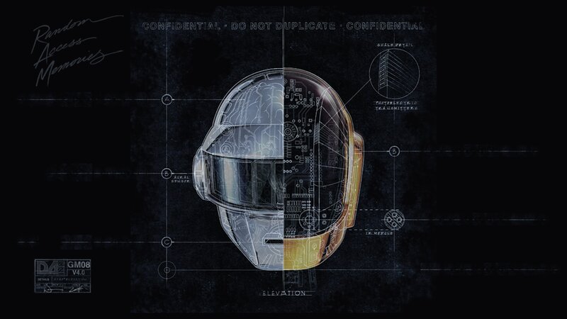 Daft Punk Helmet Blueprint — Black