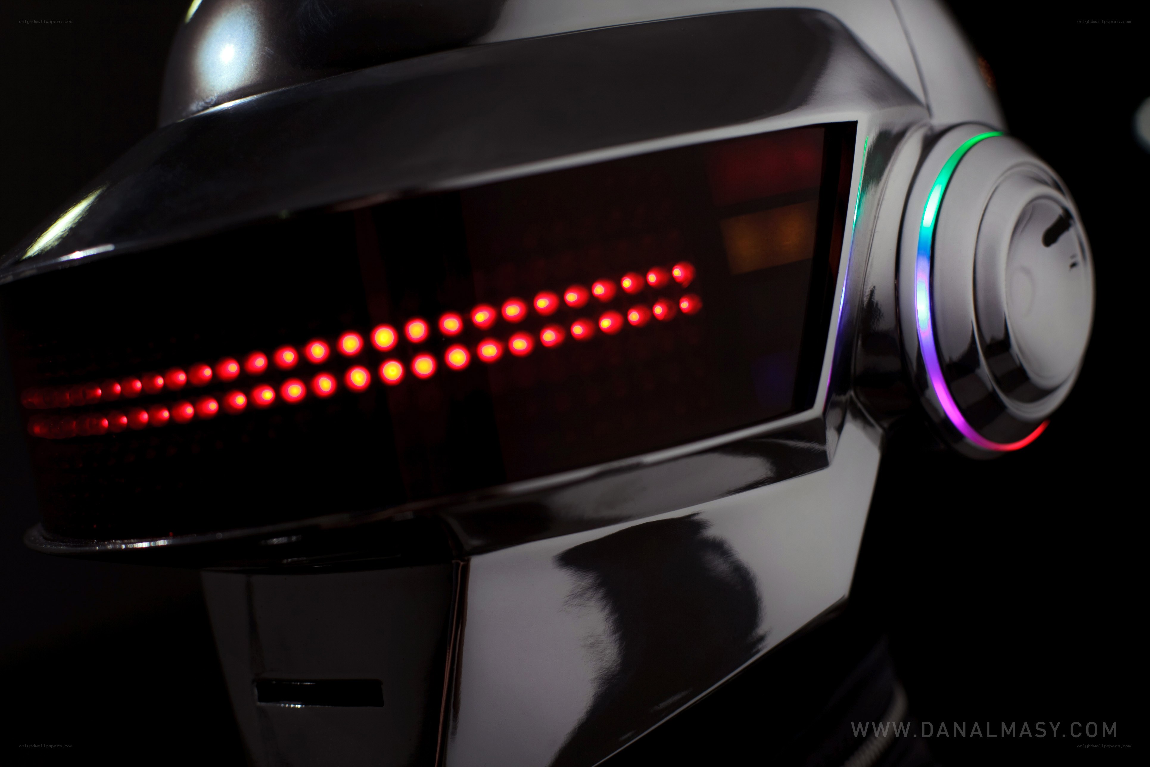 Daft Punk helmet close-up