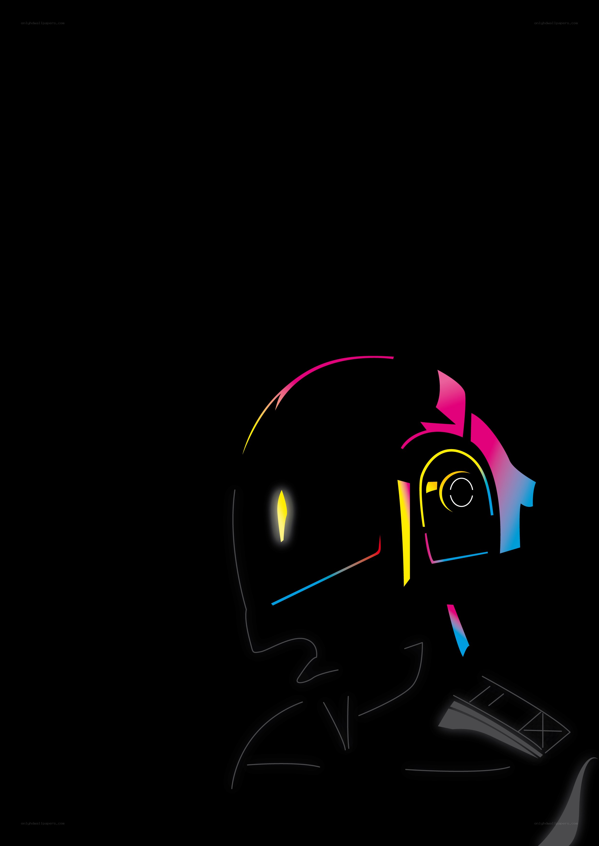 Daft Punk helmet illustration