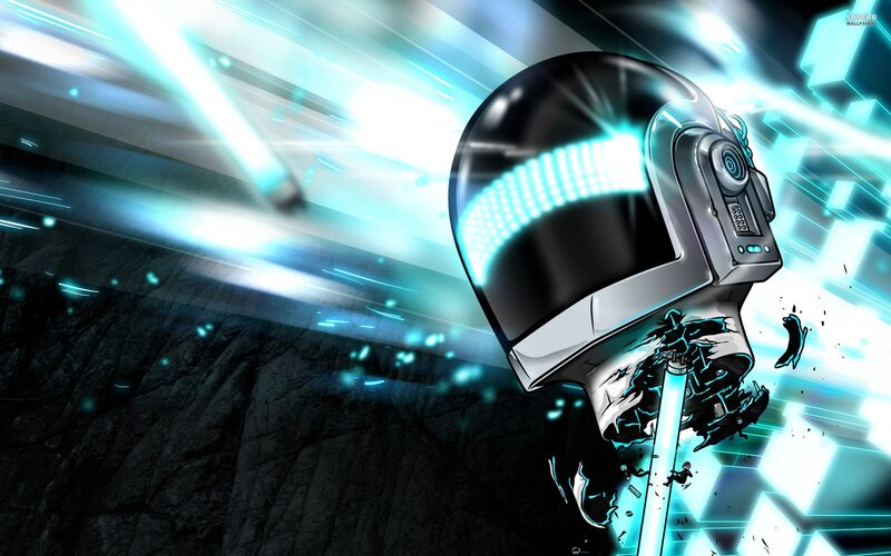 Daft Punk helmet in motion