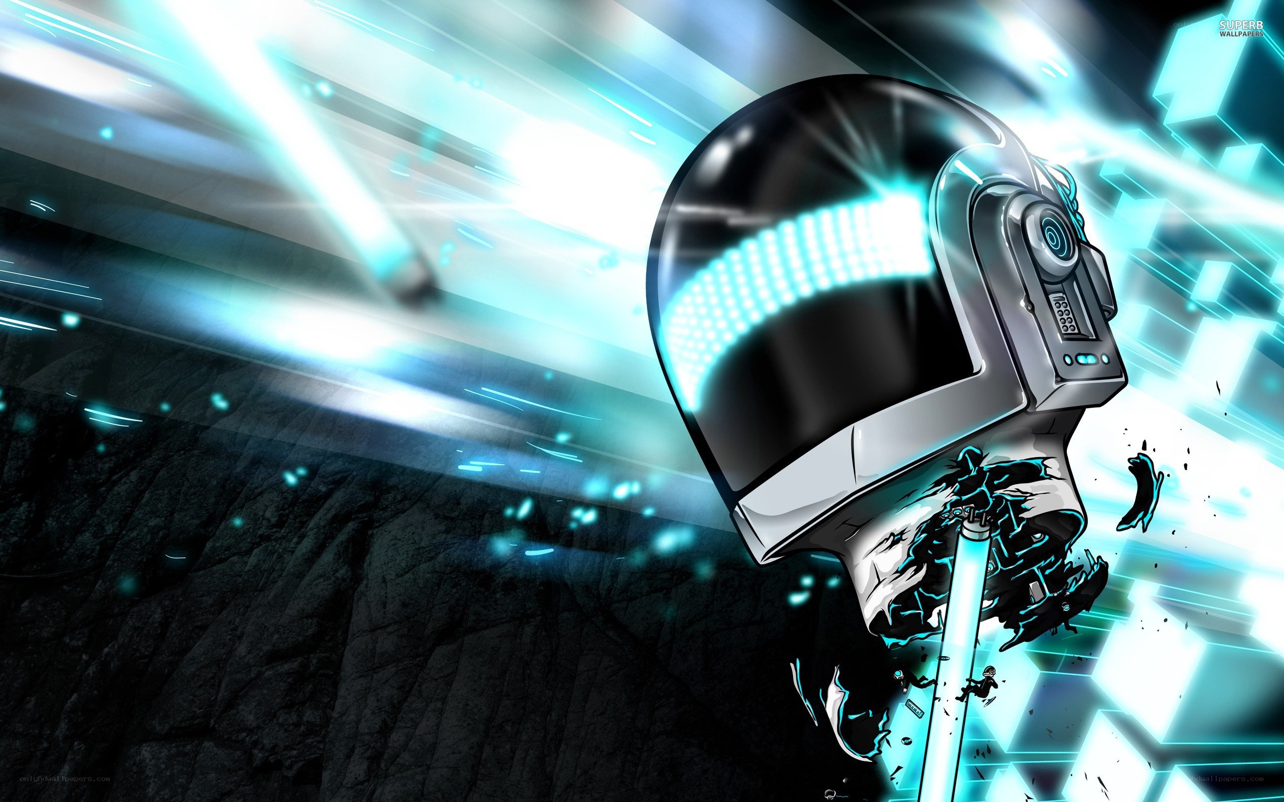Daft Punk helmet in motion