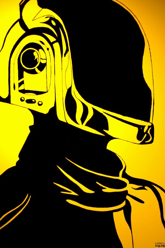 Daft Punk helmet portrait