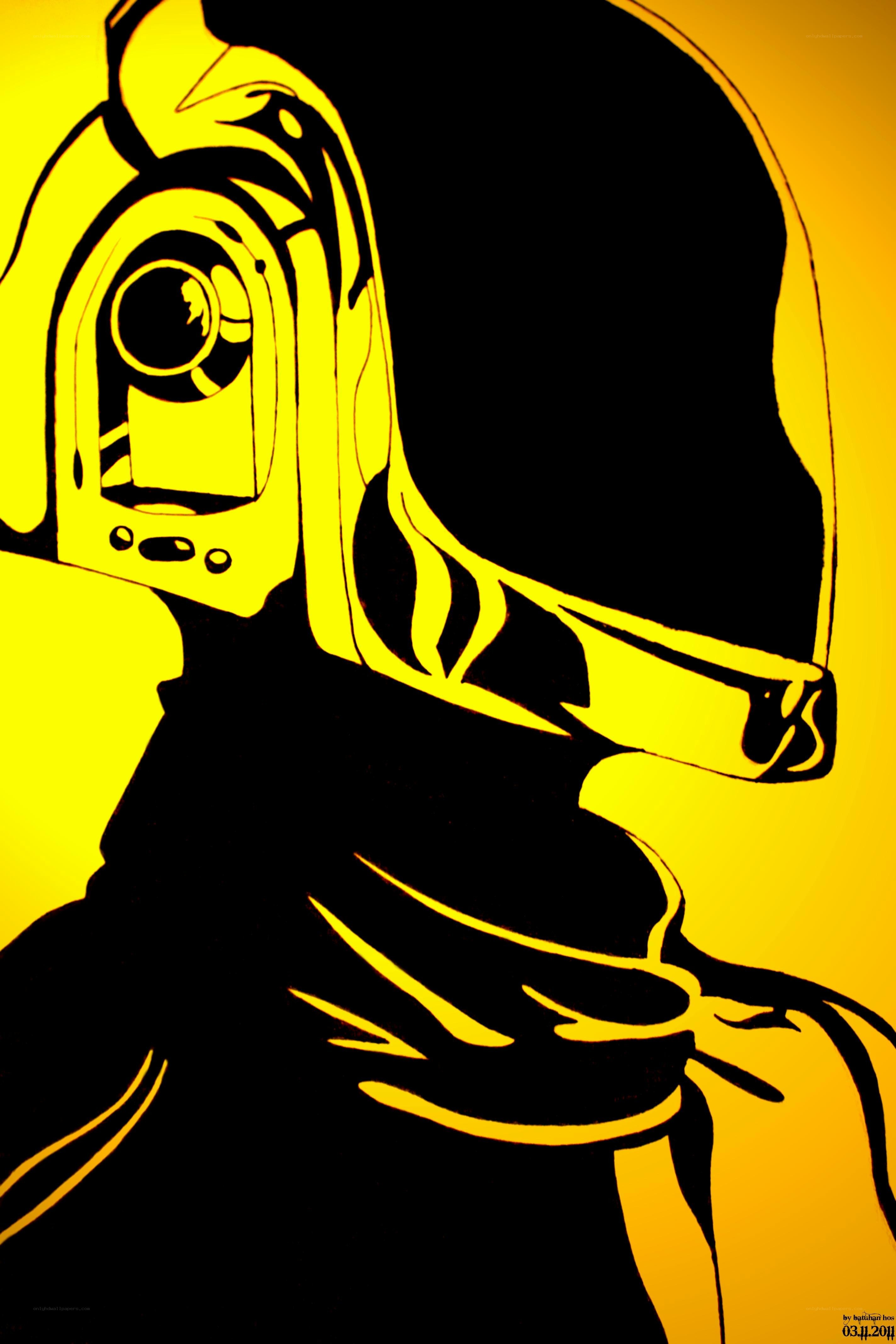 Daft Punk helmet portrait